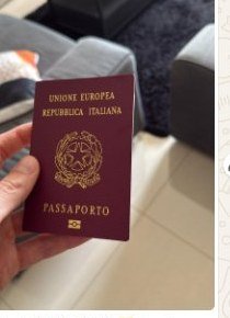 Pasaporte italiano recibido